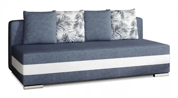 Trojmístná rozkládací pohovka s úložným prostorem calia - šedá/bílá -