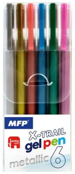 Gelové pero set BS 6ks METAL