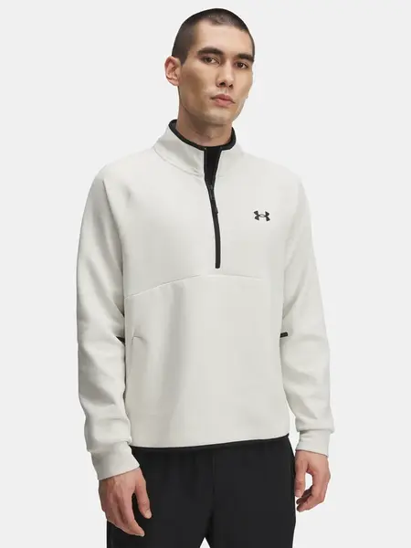 Under Armour UA Unstoppable Flc Half Zip-WHT Men's Sweatshirt - Men's