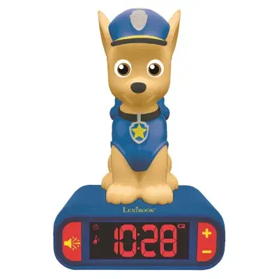 Budík s nočním 3D světlem Chase Tlapková patrola