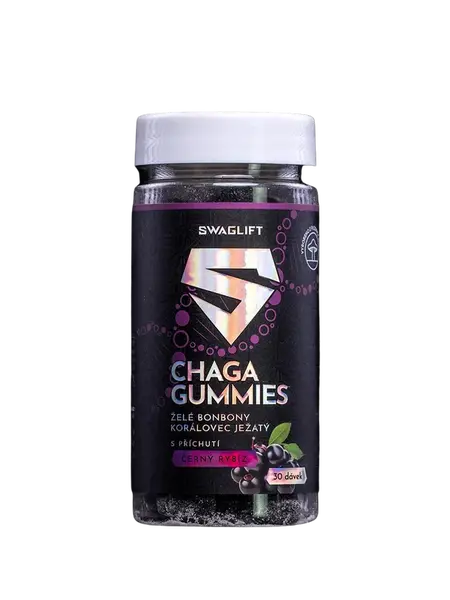 SWAGLIFT Chaga gummies s příchutí černého rybízu 60 ks