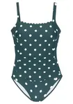 LASCANA Jednodielne plavky  smaragdová / biela