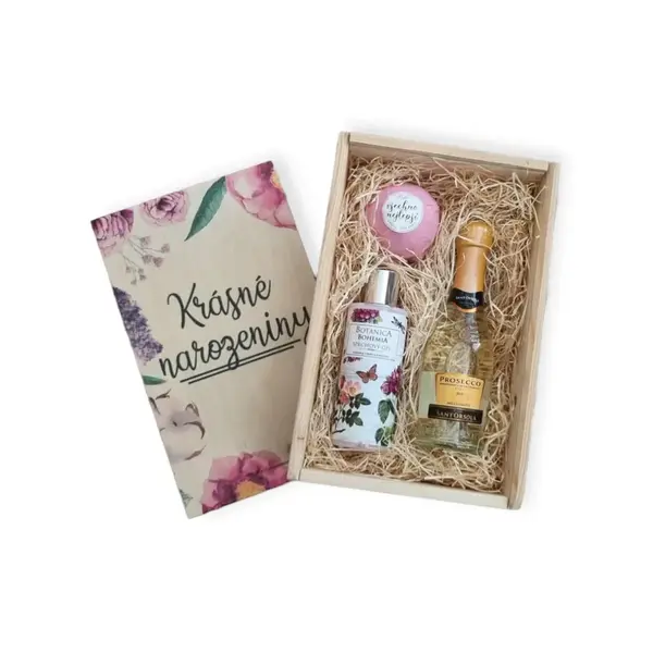 Drevená debna k narodeninám pre ženu