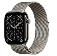 APPLE Watch 11 GPS + Cellular 46mm Přírodní titan s přírodním milánským tahem- M/L