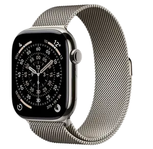 APPLE Watch 11 GPS + Cellular 46mm Přírodní titan s přírodním milánským tahem- M/L