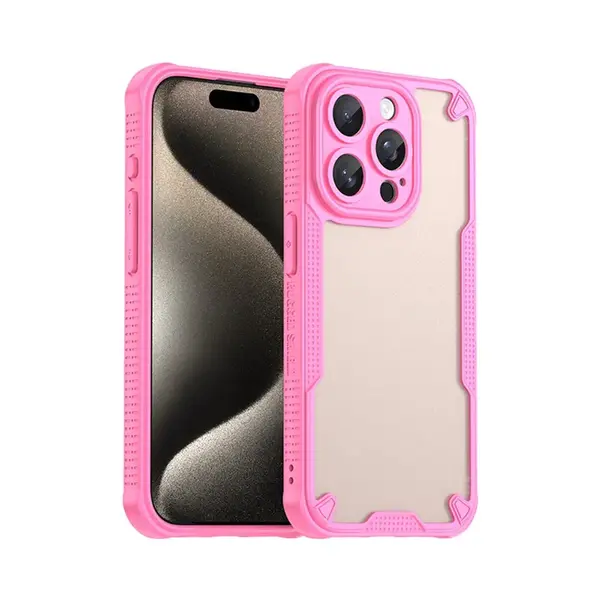 ArmorShield Hybrid Case, iPhone 15 Pro, růžový