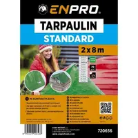 Plachta zakrývací STANDARD, 2 x 8 m, 70 g/m², zelená, ENPRO