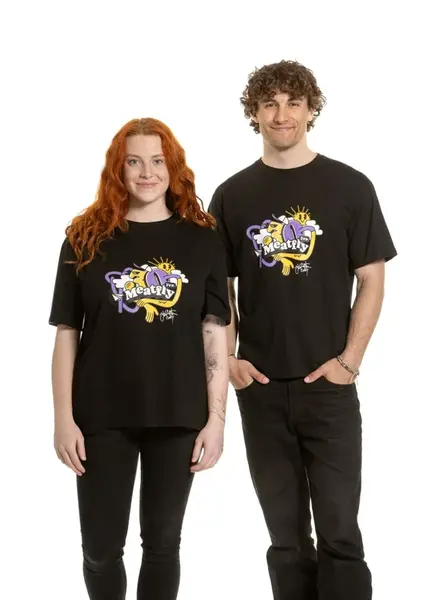 Meatfly unisex tričko Carter 30 Groove Black | Černá | Velikost S/M | 100% bavlna