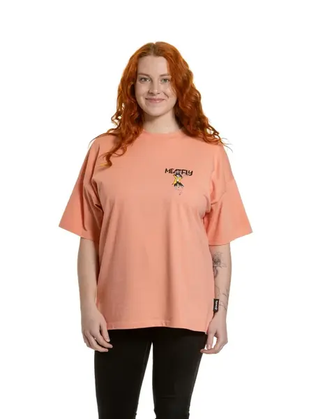 Meatfly dámské tričko Vexey Coral Almond Skeleton | Písková | Velikost XS | 100% bavlna