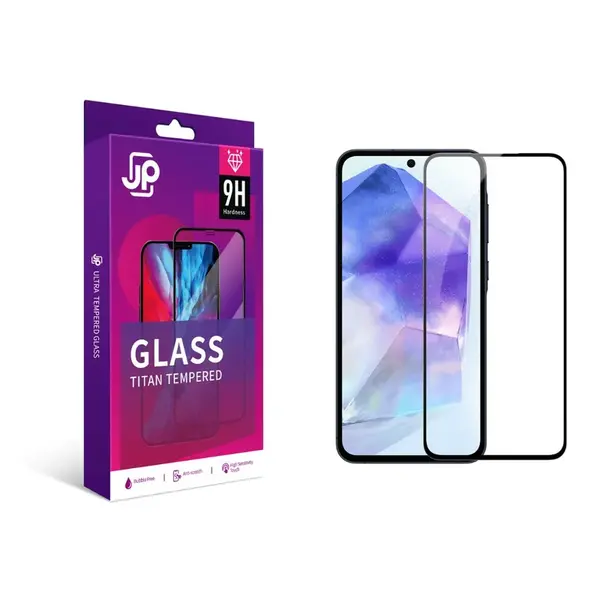 JP Titan extra odolné tvrzené sklo, Samsung Galaxy A55, černé