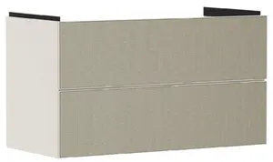 Hansgrohe Xevolos E - Umývadlová skrinka 98x58x48 cm, 2 zásuvky, matná béžová/bronz 54182390