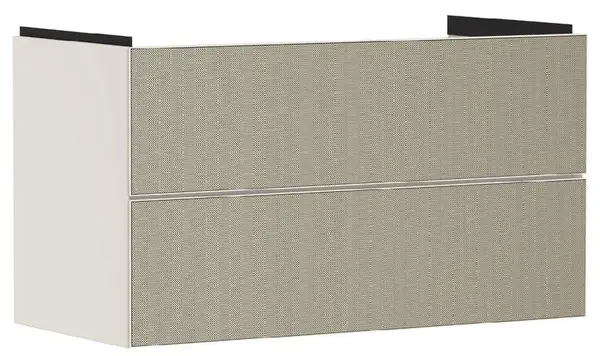 Hansgrohe Xevolos E - Umývadlová skrinka 98x58x48 cm, 2 zásuvky, matná béžová/bronz 54182390