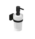 Kludi Vela S - Dávkovač mydla s držiakom, sklo/matná čierna 2597639