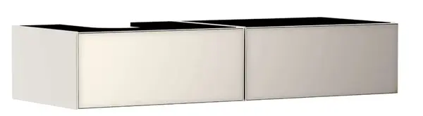 Hansgrohe Xevolos E - Umyvadlová skříňka, 28x137x55 cm, 2 zásuvky, matná béžová/metalická béžová 54320790