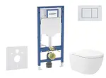 Geberit Duofix - Set předstěnové instalace, klozetu Oudee Vortex a sedátka softclose, tlačítko Sigma20, bílá/bílá mat SANI11CA3178B