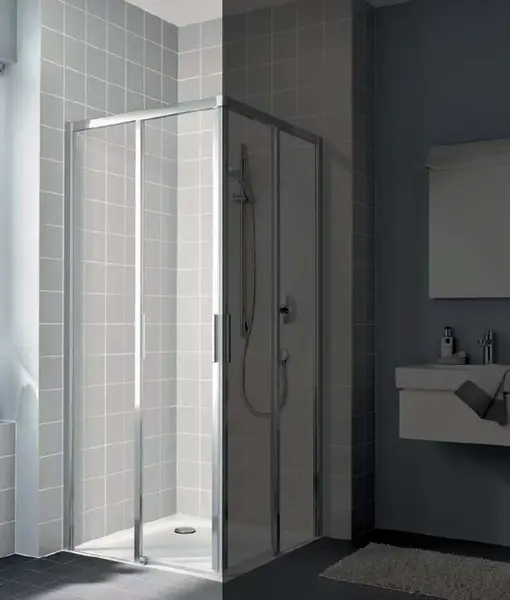 Kermi - Sprchové dveře C2L, 75x200 cm, levé, lesklá stříbrná/čiré sklo CKC2L07520VPKROZ1