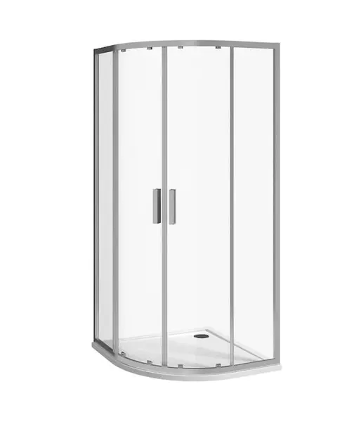 Jika Nion - Sprchový kút štvrťkruhový, 90x90 cm, rádius 55 cm, Jika perla Glass, strieborná/sklo arctic H2532N20026661