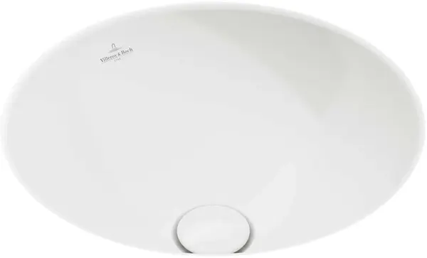 Villeroy & Boch Loop&Friends - Umyvadlo vestavné, průměr 33 cm, bez přepadu, CeramicPlus, alpská bílá 4A5101R1