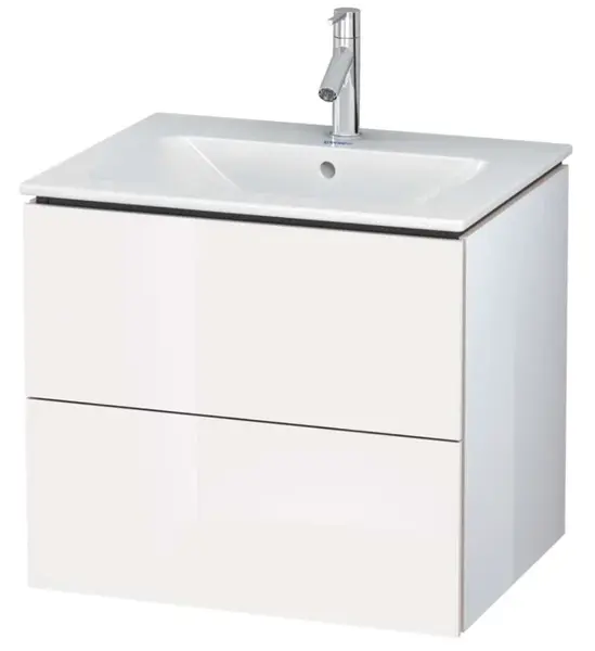 Duravit L-Cube - Umývadlová skrinka 55x62x48 cm, 2 zásuvky, lesklá biela LC624002222