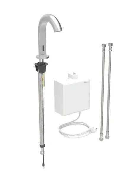 Geberit Piave - Elektronická umývadlová batéria, sieťové napájanie, easy to clean, kefovaná nerezová 116.162.SN.1