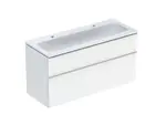 Geberit iCon - Skrinka s dvojumývadlom, 12x5x6 cm, 2 zásuvky, KeraTect, lesklá biela 502.334.01.1