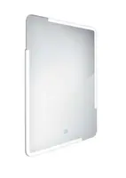 Nimco Zrcadla - Zrcadlo v rámu s LED osvětlením, 60x80 cm, hliník ZP 15002V