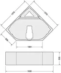 Duravit Příslušenství - Podpora pro rohovou vanu D-Code, 1400x1400 mm 790476000000000