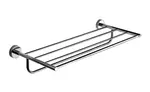 Sanela Doplnky z nehrdzavejúcej ocele - Nerezová polička na uteráky s hrazdou, dĺžka 60 cm, lesklá nerezová SLZD 37