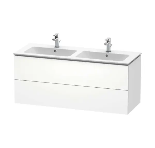 Duravit L-Cube - Umývadlová skrinka, 55x129x48 cm, 2 zásuvky, biela mat LC625801818