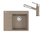 Franke Sety - Set G223, fragranitový dřez CNG 611-62 TL/7 a baterie FC 3055.424, kašmír/chrom 114.0650.774