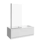 Jika Nion - Vanová zástěna jednodílná L/P, 75x150 cm, Jika perla Glass, stříbrná/transparentní sklo H2572N50026681