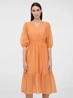 Oranžové dámske midi šaty ORSAY