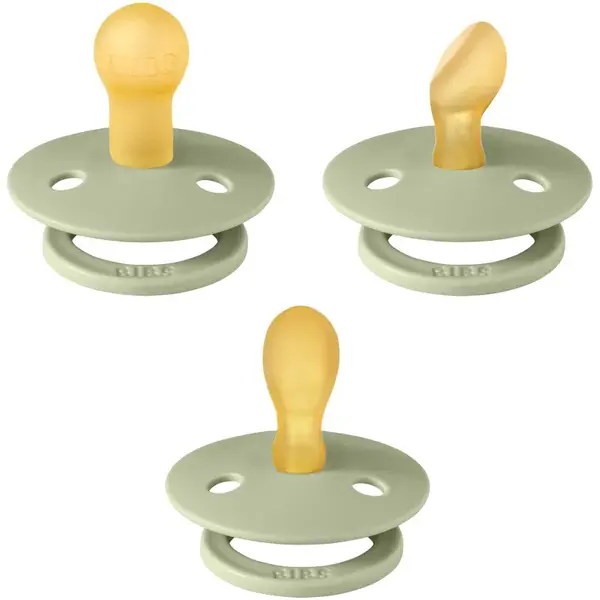 BIBS Try-It Size 1: 0+ months sada pre deti od narodenia Sage 3 ks