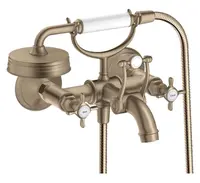 Axor Montreux - Vanová baterie se dvěma kohouty, kartáčovaný nikl 16540820