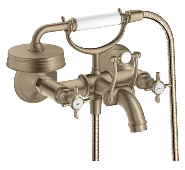 Axor Montreux - Vanová baterie se dvěma kohouty, kartáčovaný nikl 16540820