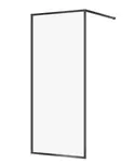 Cersanit Larga - Sprchová stěna Walk-In, 90x200 cm, černá/čiré sklo S932-138