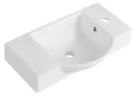 Sapho Small - Umývátko Litos, 55x32 cm, otvor pro baterii vpravo, s přepadem, bílá 4077