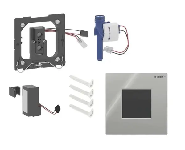 Geberit - Elektronické ovládání splachování pisoárů typ 01, bateriové napájení, Bluetooth, chrom 116.094.21.1