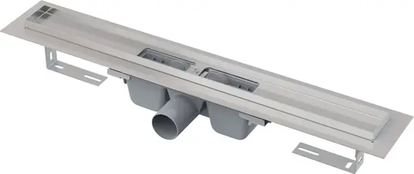 Alcadrain Odtokové žlaby - Sprchový žlab 95 cm, s okrajem pro perforovaný rošt, nerez APZ1-950