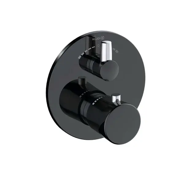 Kludi Balance - Termostatická baterie pod omítku, pro 2 spotřebiče, matná černá/chrom 528108775