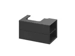 Ravak Lite - Umyvadlová skříňka 80x45x43 cm, 2 zásuvky, matná černá X000001886