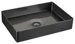 Sapho Aurum - Umyvadlo 50x35 cm, bez přepadu, antracit AU103