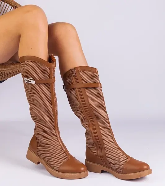Gemre Brown high mesh boots Torento