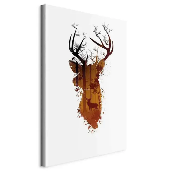 artgeist MALBA NA PLÁTNĚ, abstraktní, zvířata, stromy, 40/60/1,2 cm