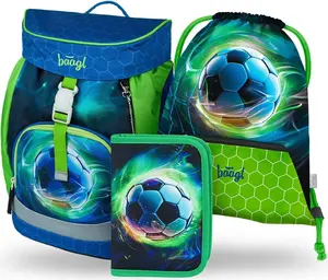 3 SET Airy Fotbal Míč: batoh, penál, sáček - -