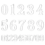 1Bag Acrylic Numbers Sheet