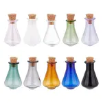 10Pcs 10 Colors Glass Cork Bottles