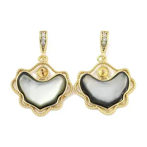 Natural Black Lip Shell Pendants