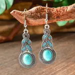 Bohemian Style Alloy Acrylic Dangle Earrings