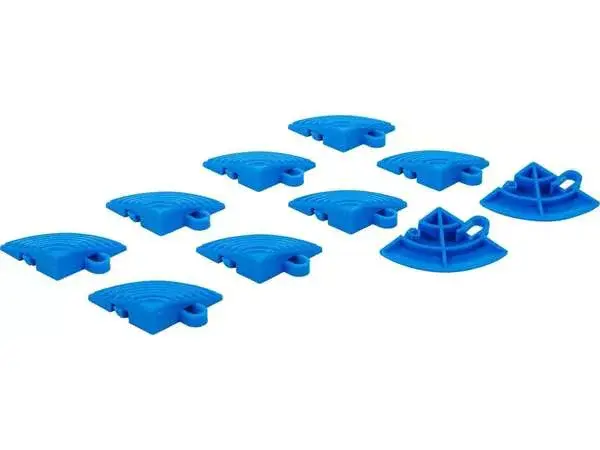 BGS Technic BGS 74548 Plastové dlaždice - rohové 57 x 57 x 18 mm. Click-Systém (Sada 10 ks